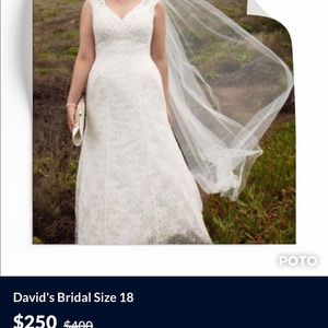 David’s Bridal Wedding Dress size 18